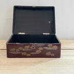 Vintage Japanese Lacquer Wood Jewelry Box