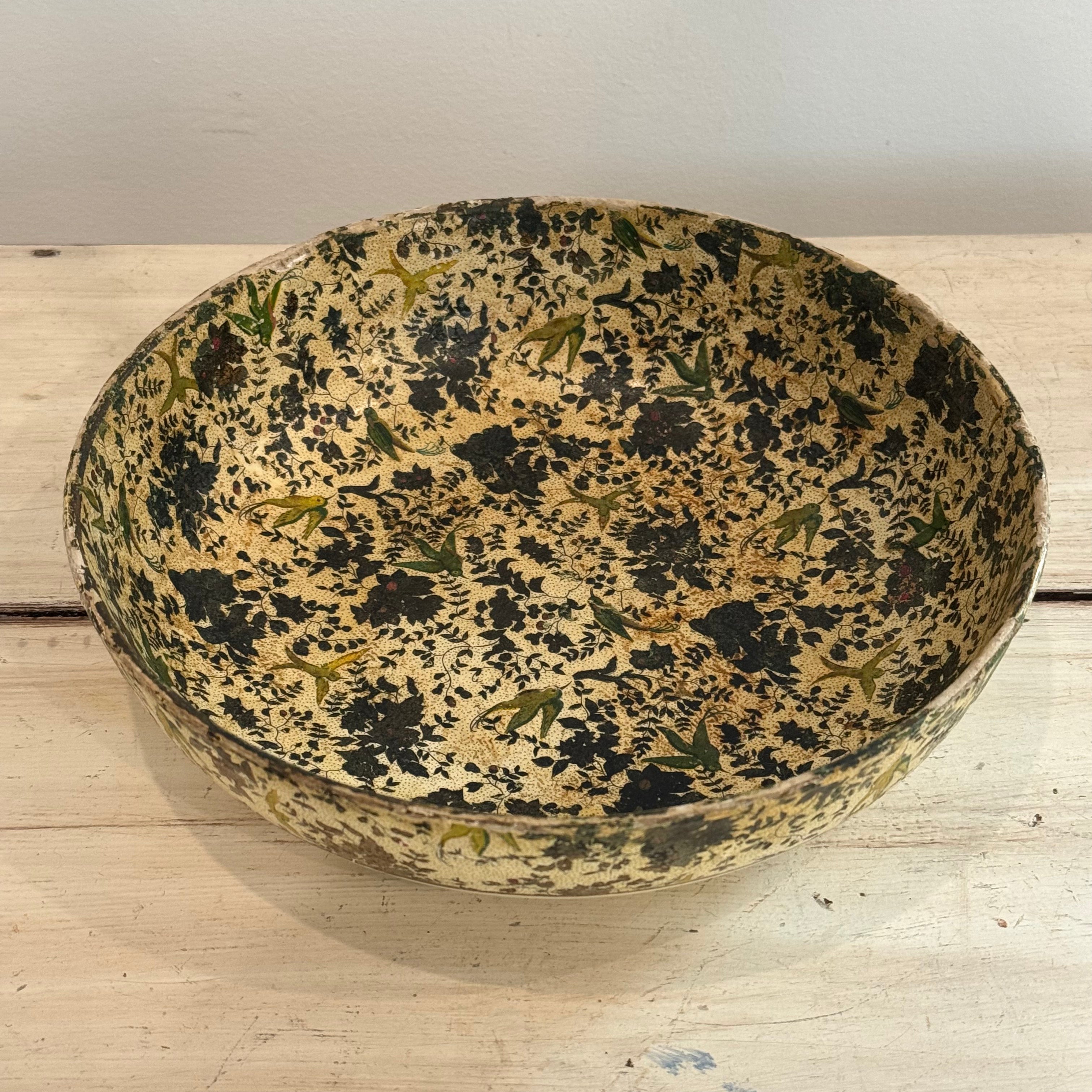 Japanese Paper Mache Bird Bowl