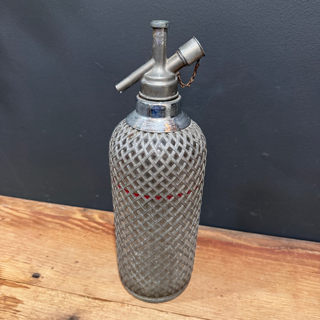 Vintage English Mesh Soda Syphon