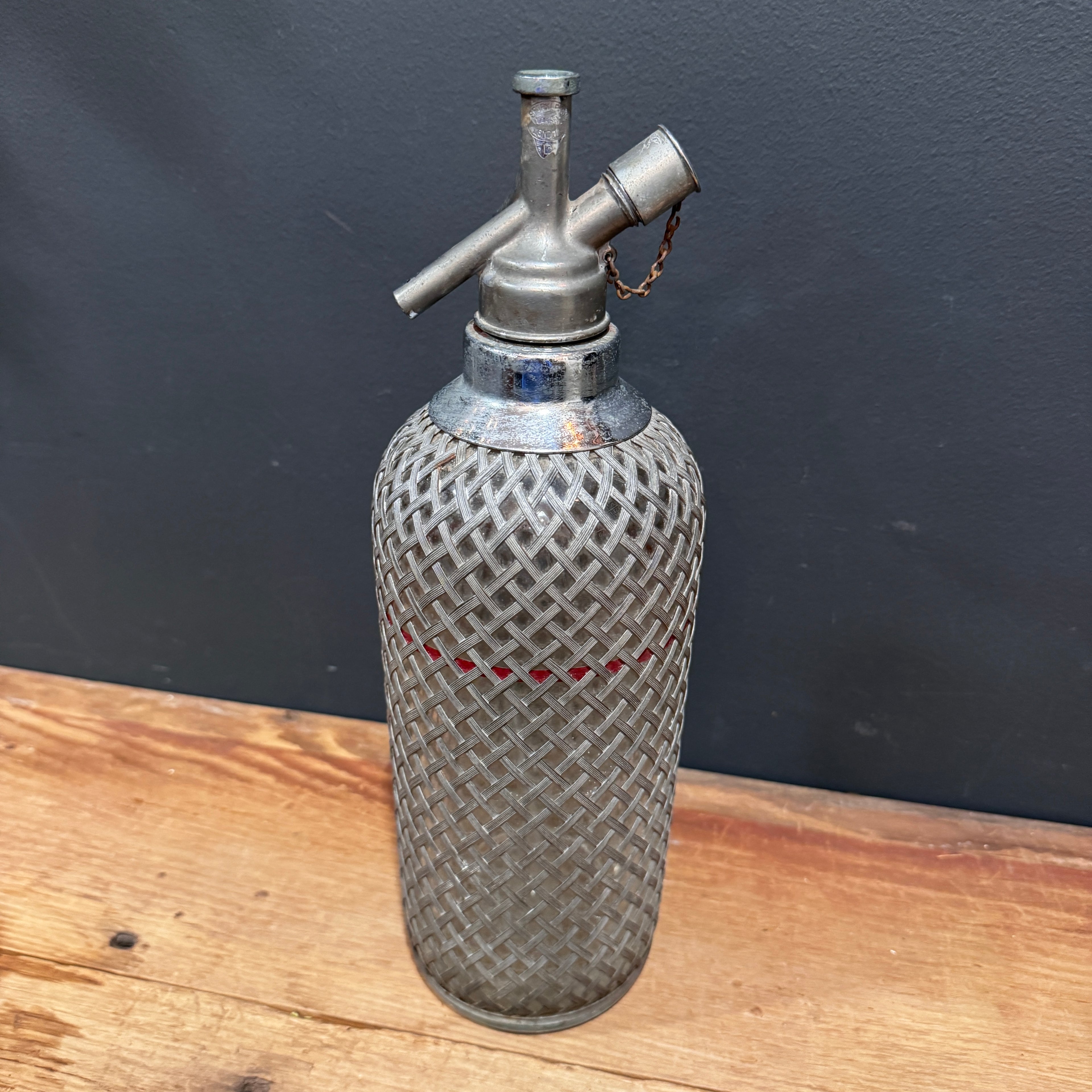 Vintage English Mesh Soda Syphon