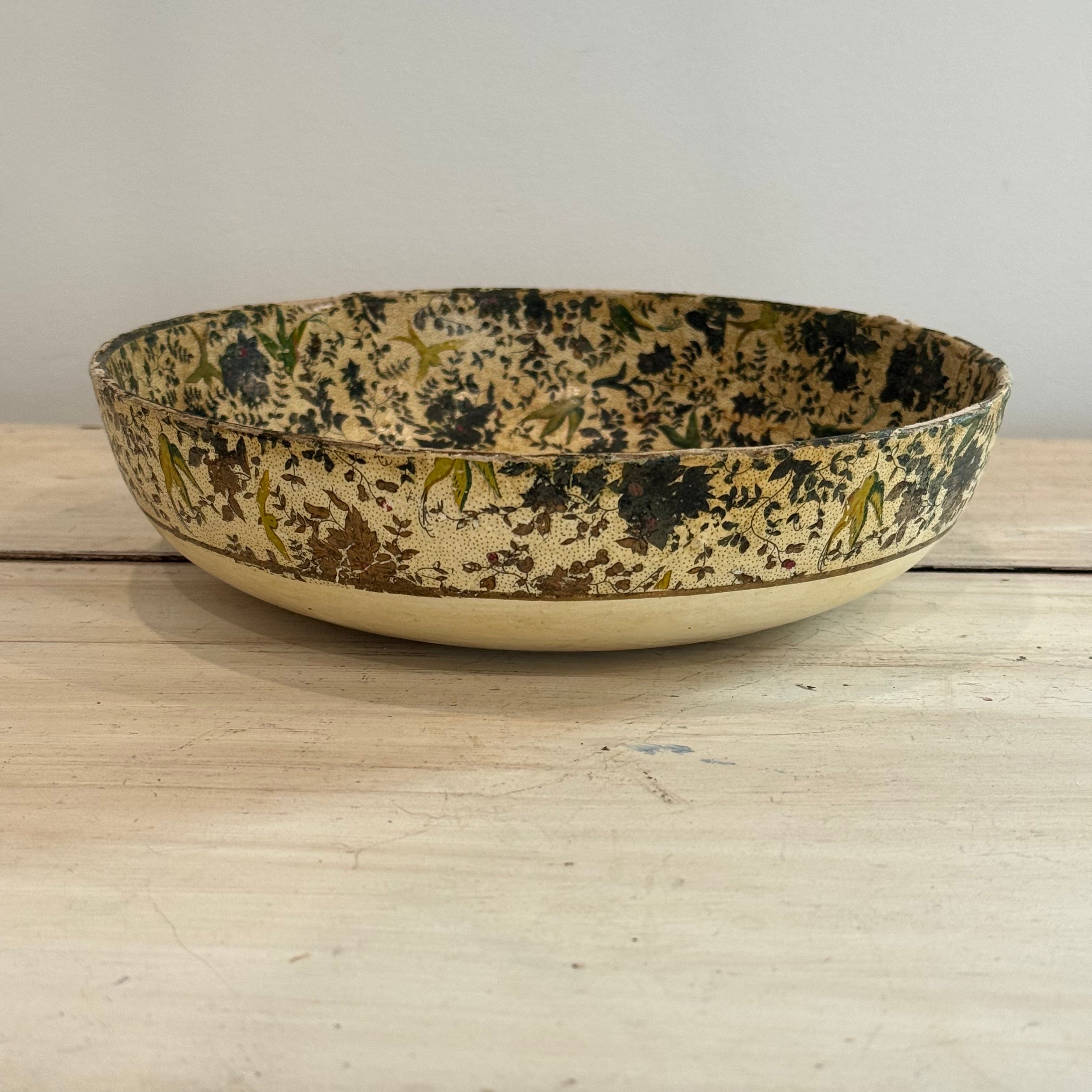 Japanese Paper Mache Bird Bowl