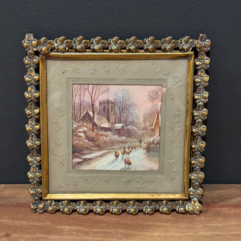 Victorian Sheep and Winter Scene