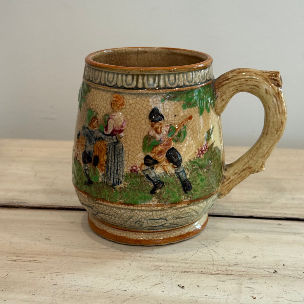 Majolica Style Beer Stein