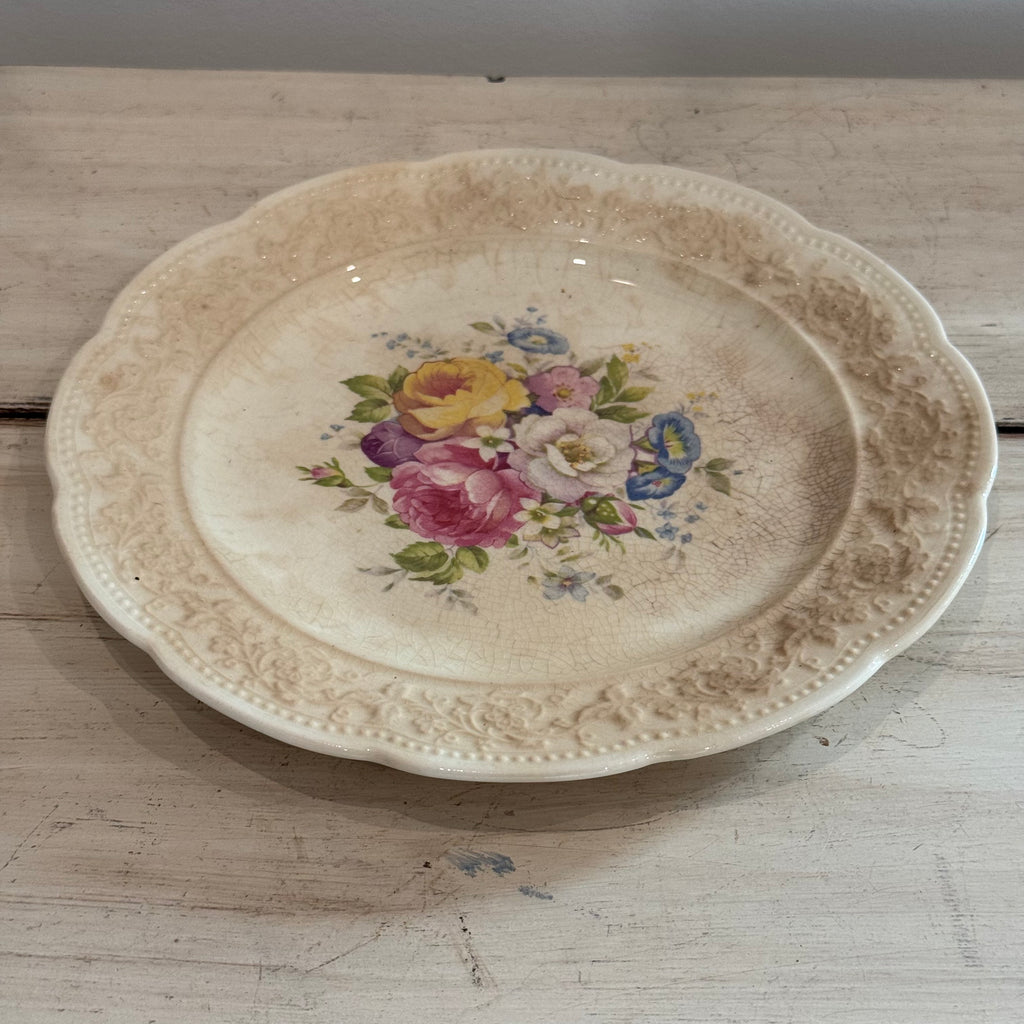 Edwin M Knowles Sweet Floral Plate