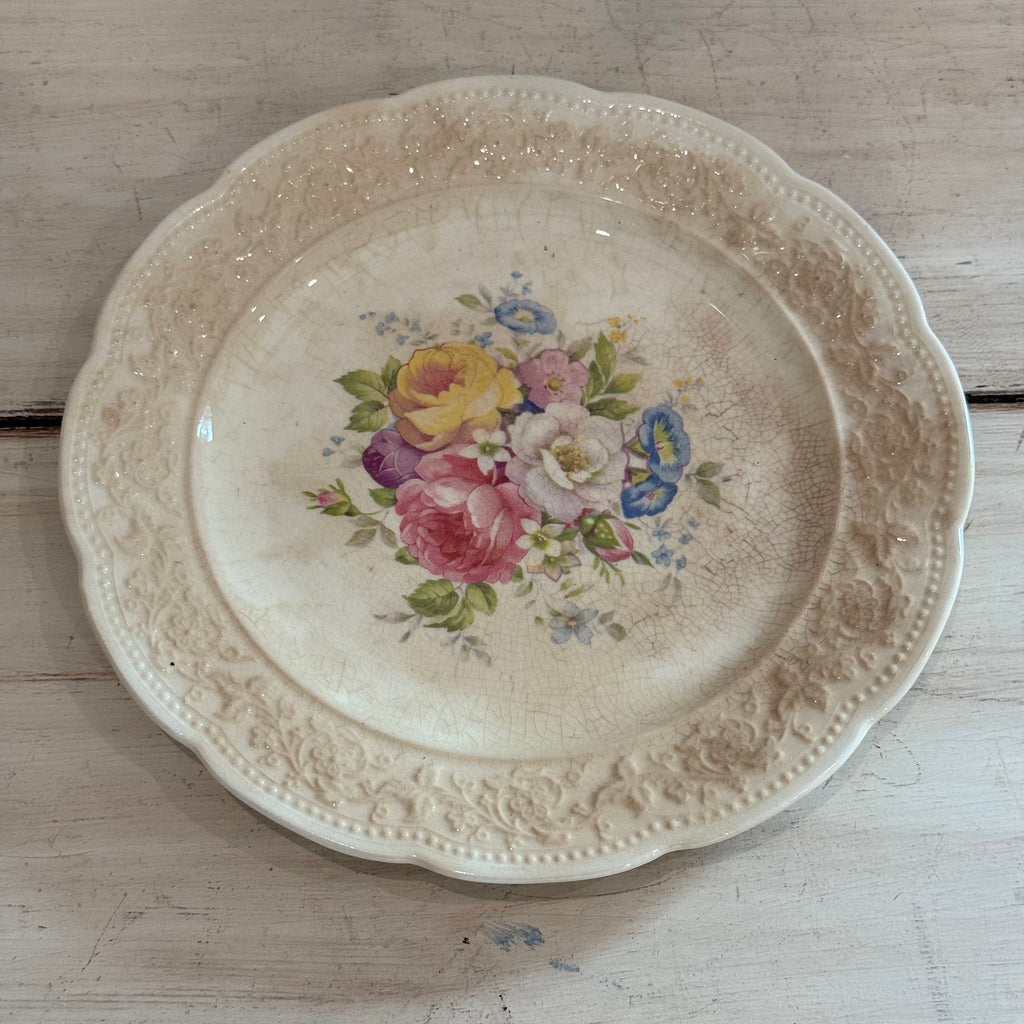 Edwin M Knowles Sweet Floral Plate