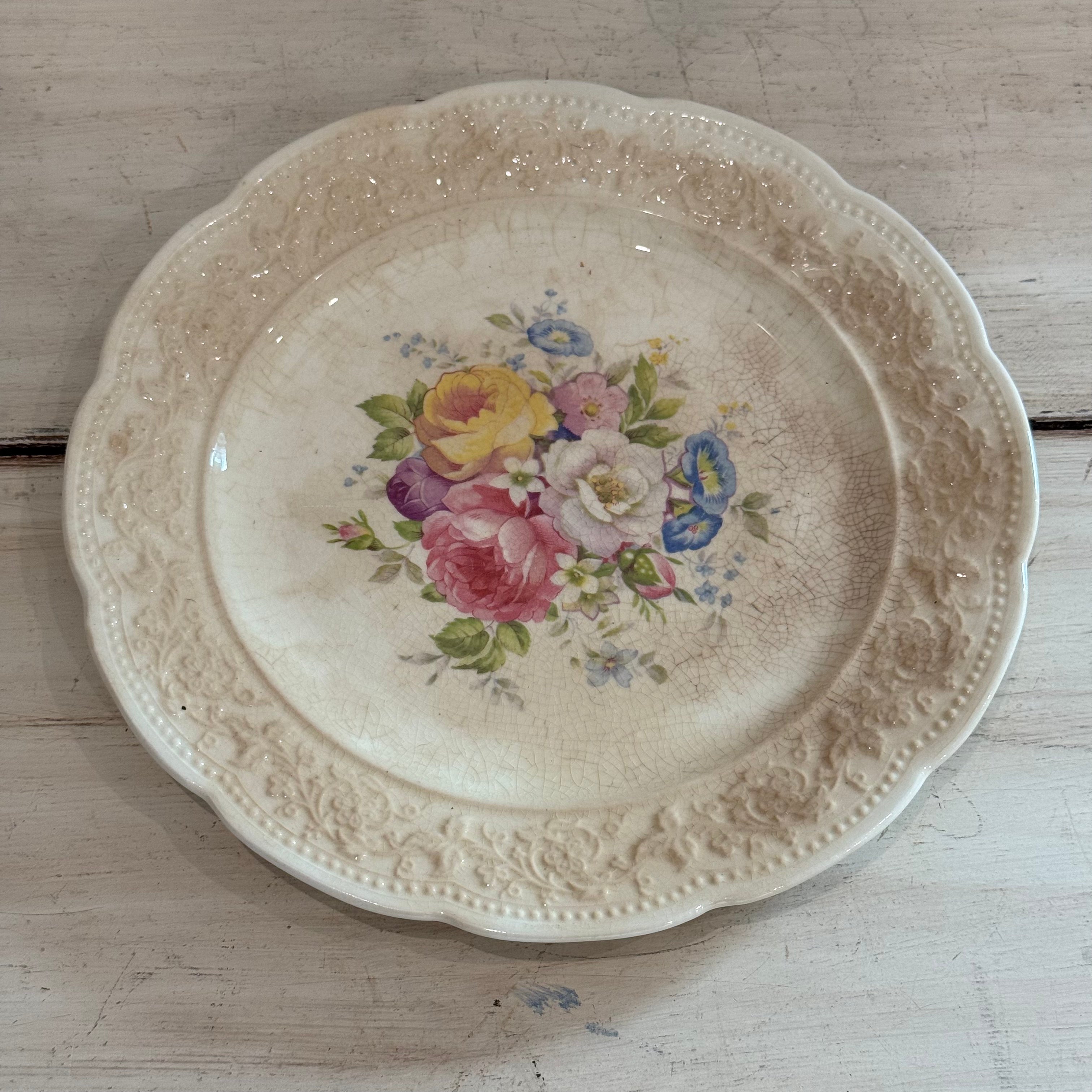 Edwin M Knowles Sweet Floral Plate