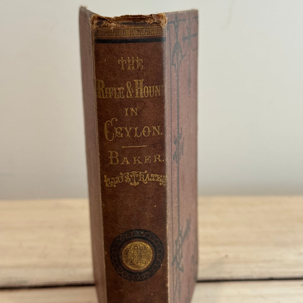 Antique 1871 "The Rifle and the Hound in Ceylon" by Sir Samuel W. Baker