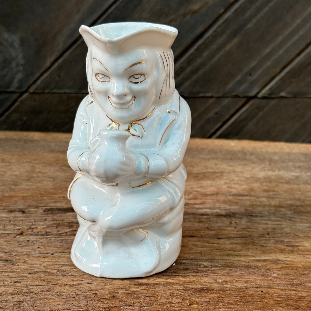 White Porcelain Pirate Pitcher