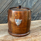 English Oak Biscuit Barrel