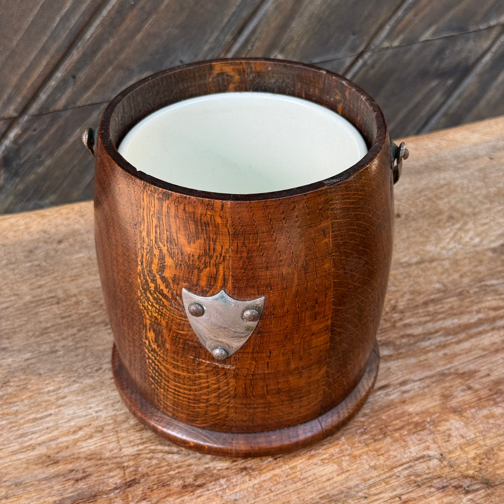 English Oak Biscuit Barrel