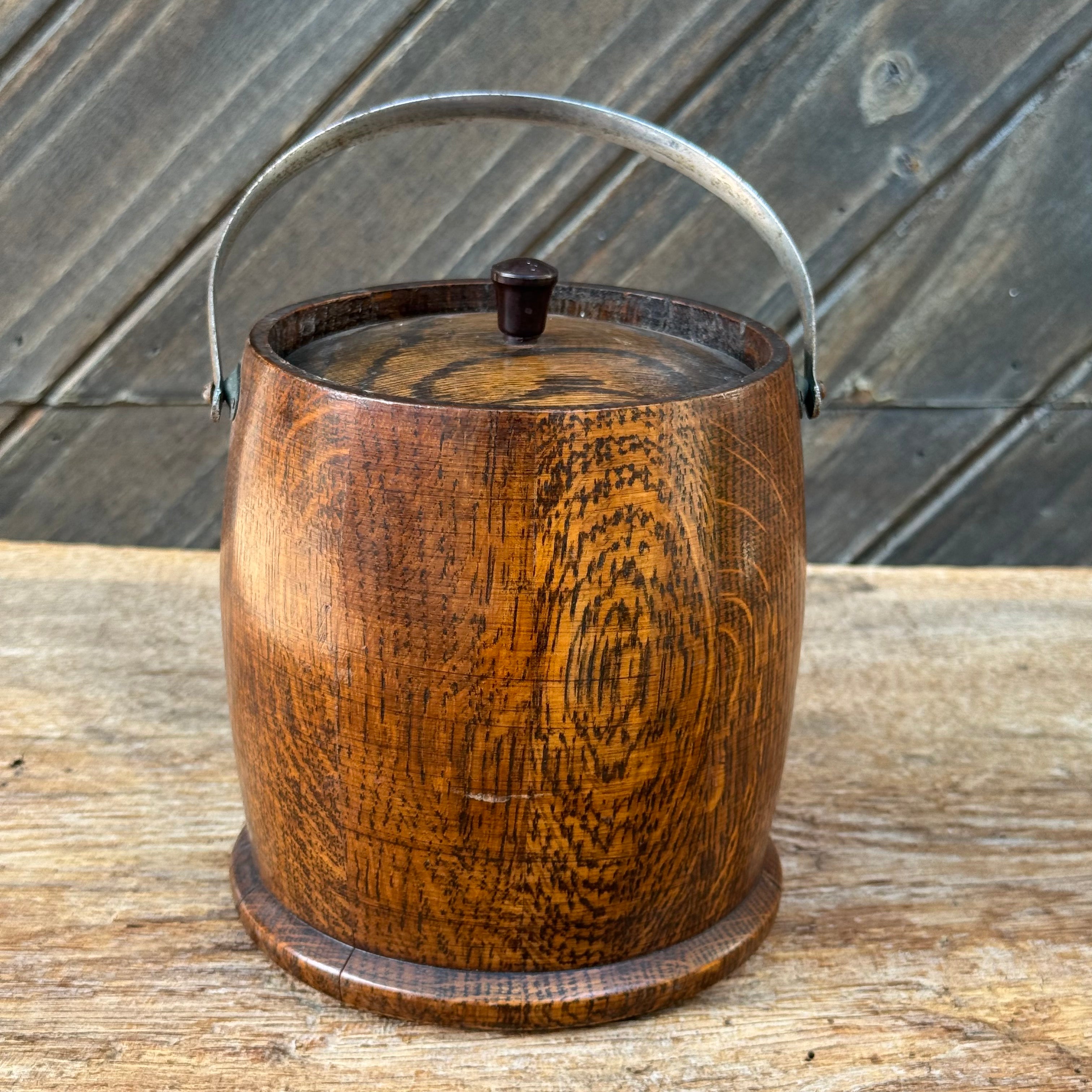 English Oak Biscuit Barrel