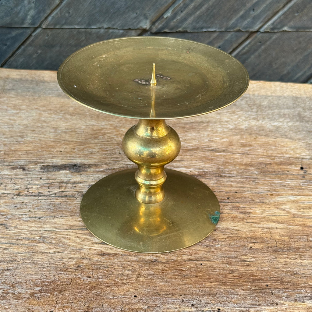Brass Pillar Candle Holder