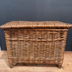 English Wicker Fishing Creel Basket