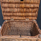 English Wicker Fishing Creel Basket