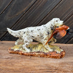 Porcelain English Setter with Pheasant Figurine