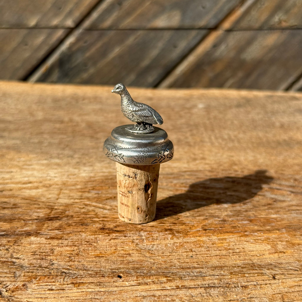 Grouse Pewter Bottle Stopper Pair
