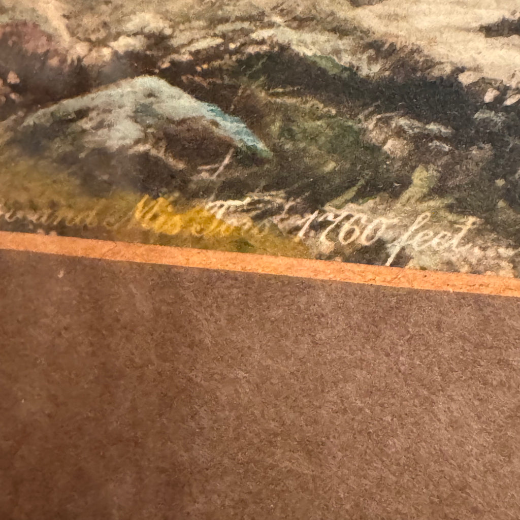 Antique Pair of English Framed Dartmoor Landscapes – Chagford Ancient Bridge at Wallabrook & Vixen and Mis Tors