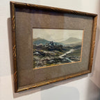Antique Pair of English Framed Dartmoor Landscapes – Chagford Ancient Bridge at Wallabrook & Vixen and Mis Tors