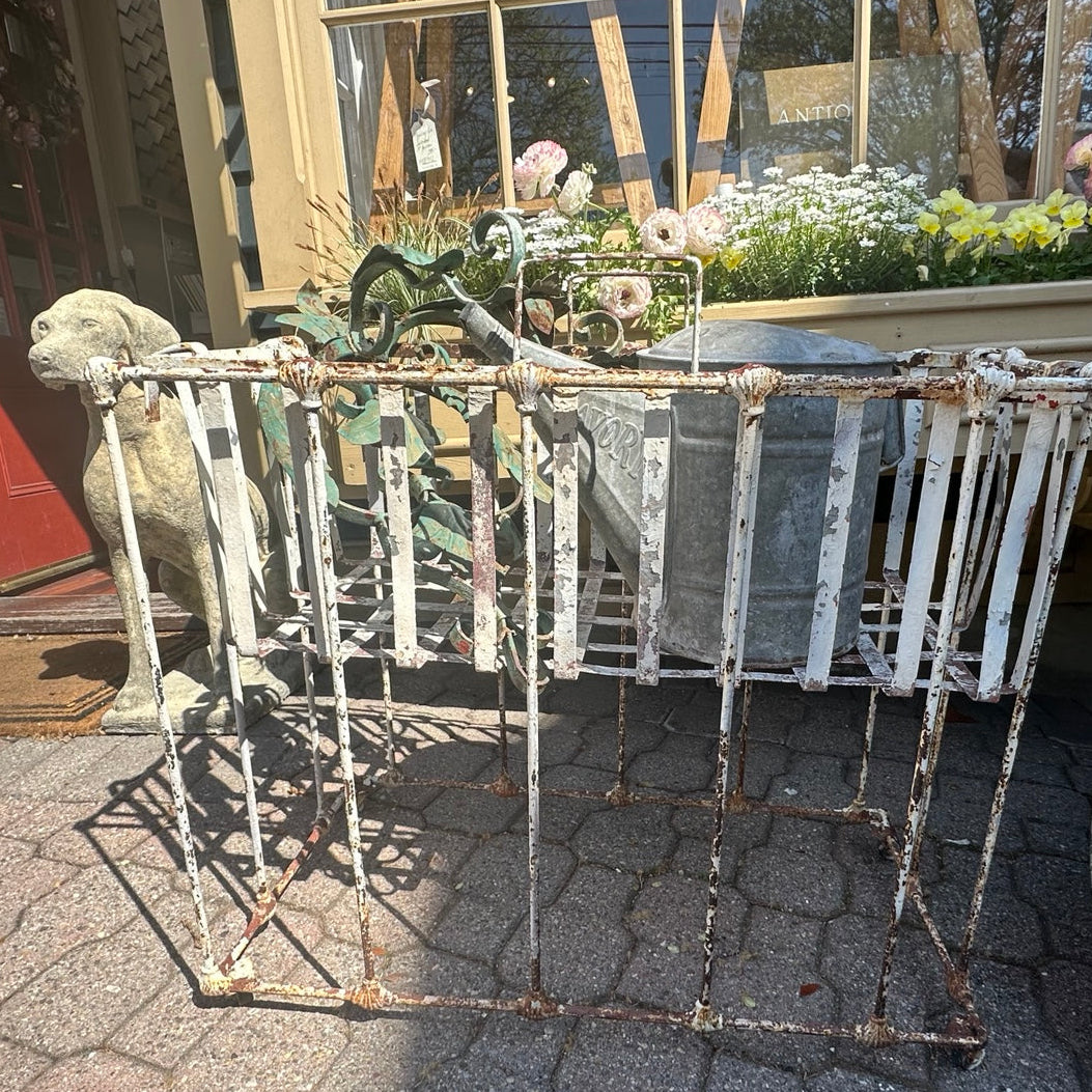 Antique Iron Rolling Cart w/ Removable Insert
