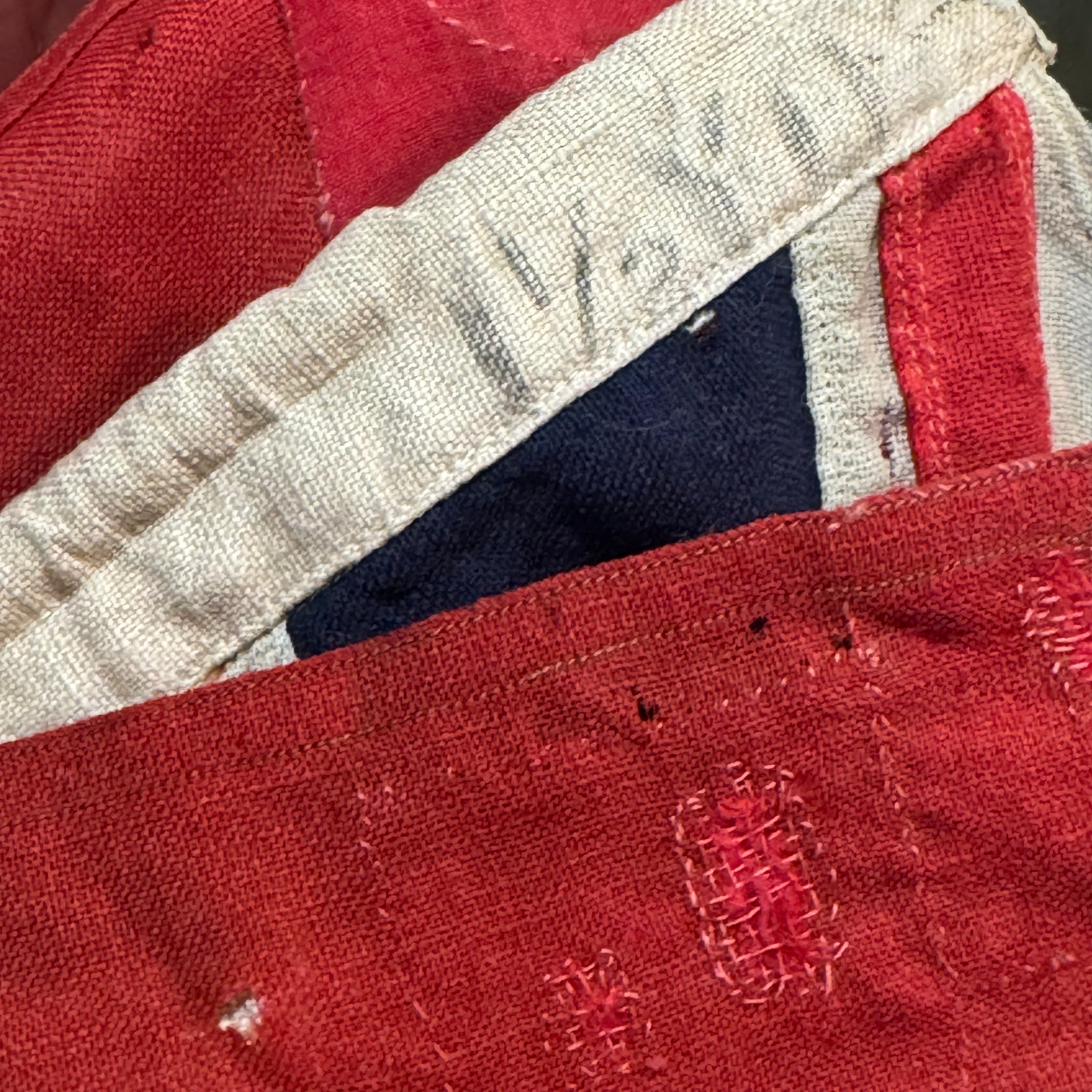 Authentic Vintage British Union Jack Maritime Flag by Imray, Laurie, Norie & Wilson Ltd., London | Original Rope & Wooden Toggle