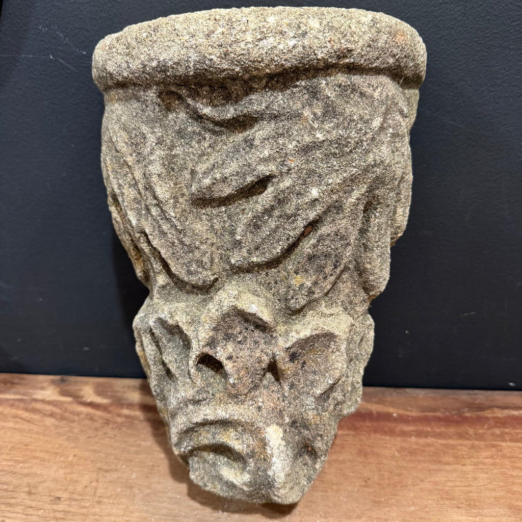 English Stone Foliate Wall Corbel