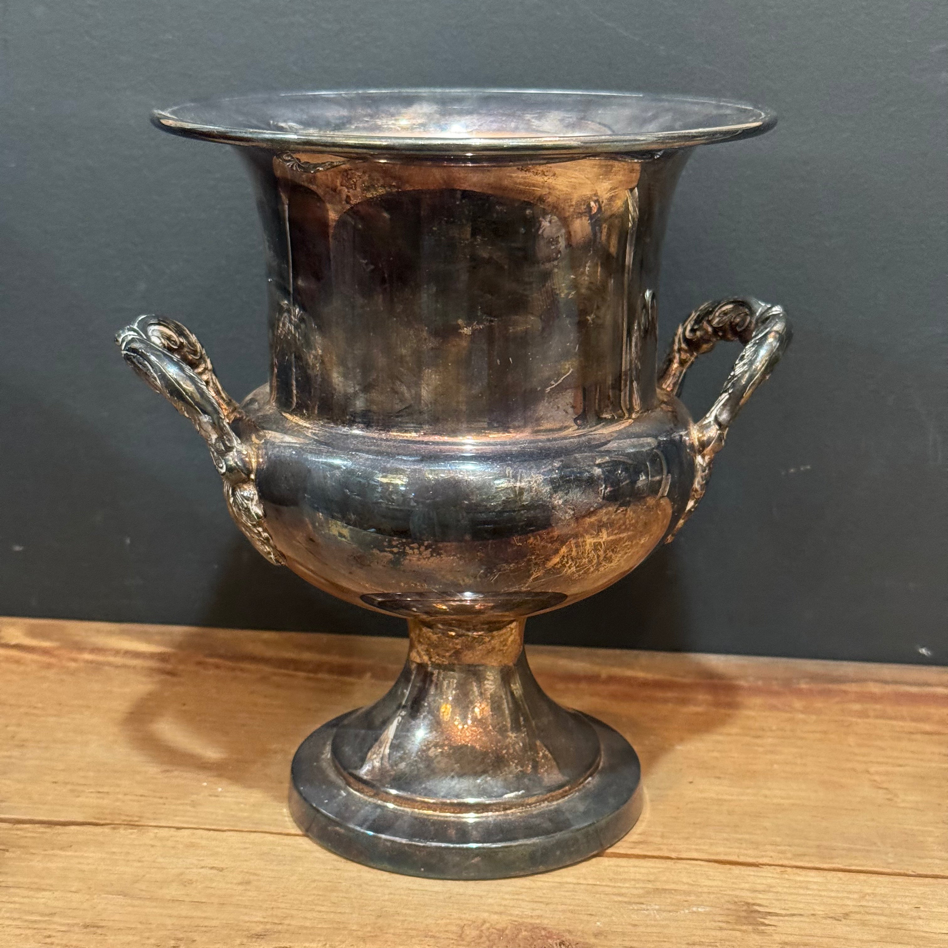 Vintage Silver-Plated Pedestal Champagne Cooler
