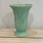 Vintage Aqua Swirl Vase