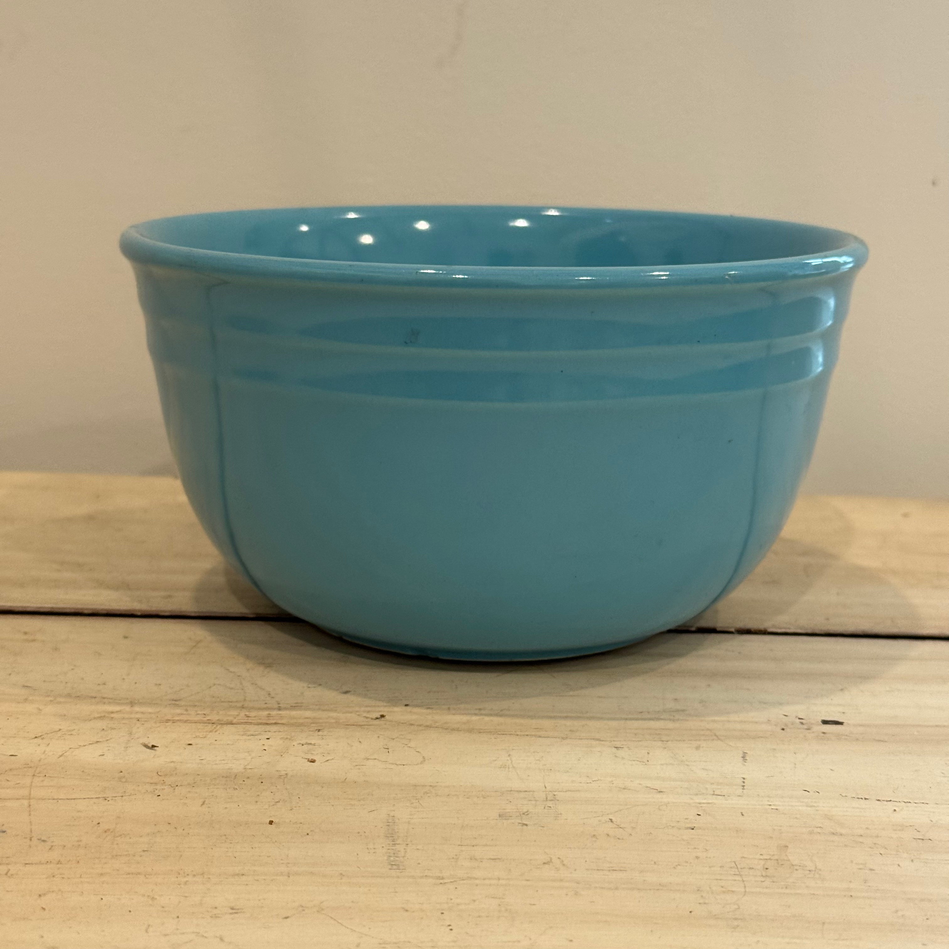 Vintage Oxford Stone Ware Aqua Nesting Bowls – Set of 4