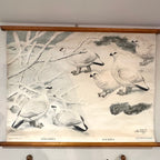 Antique Swedish School Chart – Fjällripa & Dalripa by Nils Tirén, Dated 19218