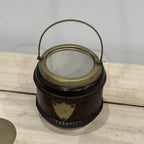 English Biscuit Barrel with G.W Crest