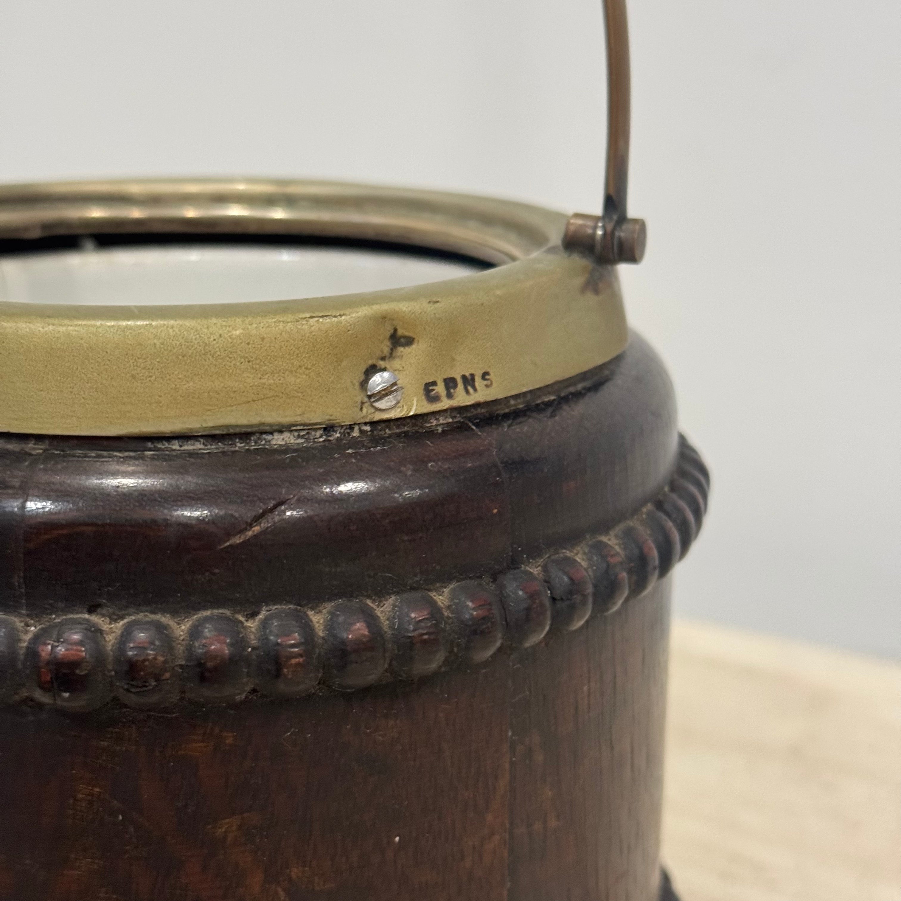 English Biscuit Barrel with G.W Crest