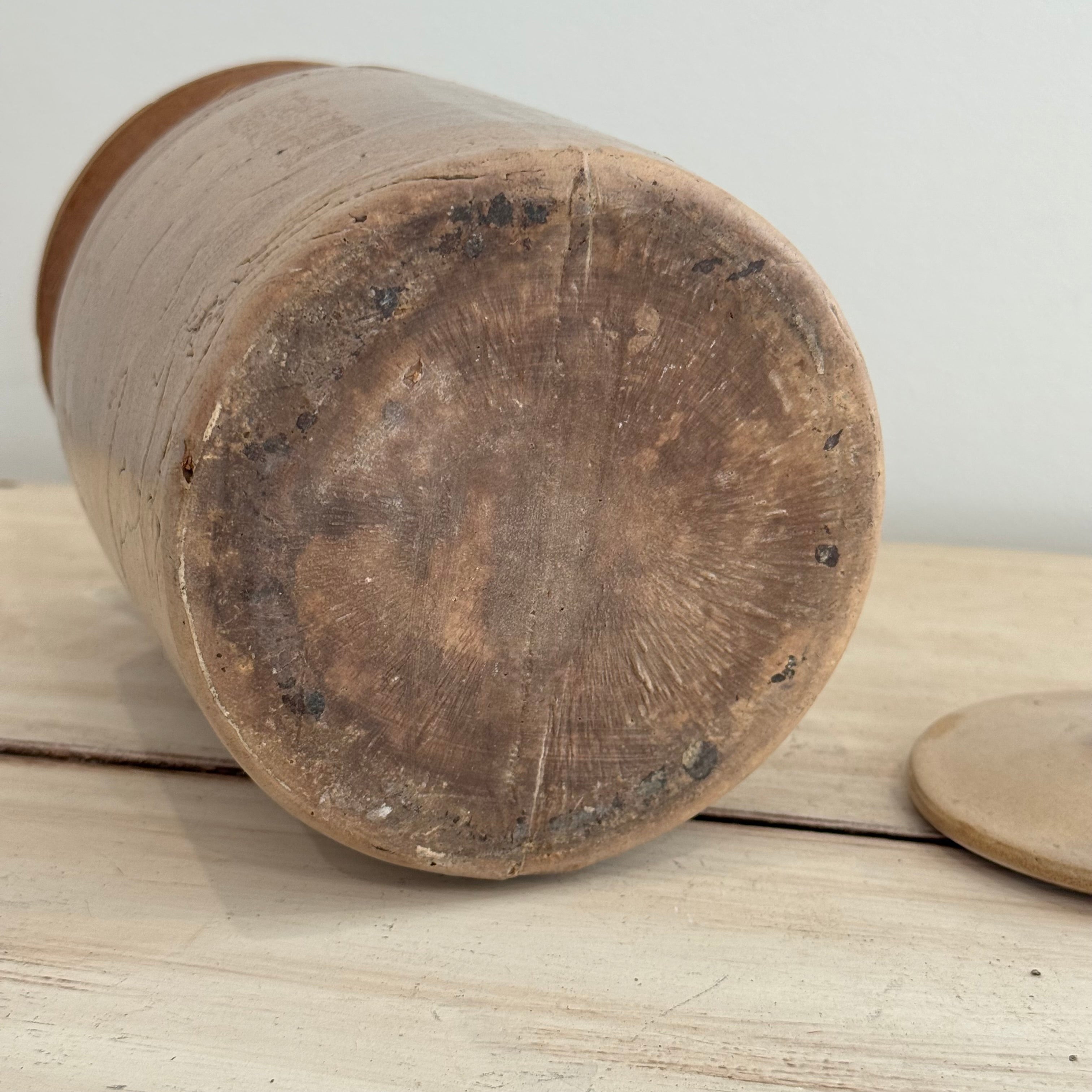 Antique Stoneware Jar with Lid