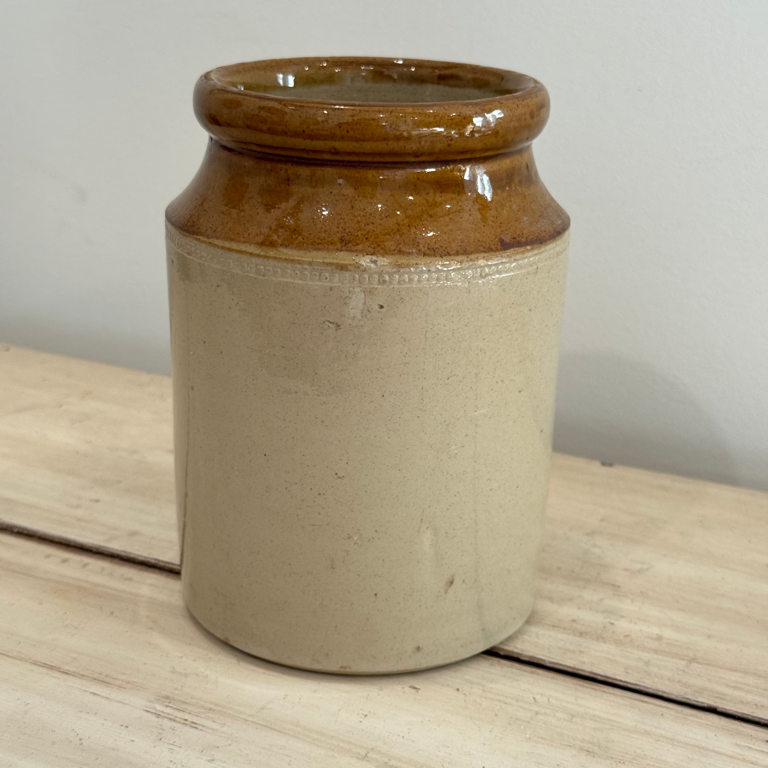 Antique Salt Glazed Stoneware Jar