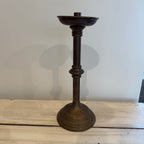Antique Weighted Brass Candlestick with U.S. Stamp