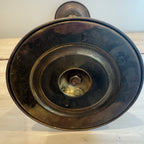 Antique Weighted Brass Candlestick with U.S. Stamp