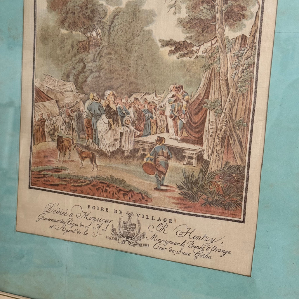 Vintage French “Foire de Village” Textile Print
