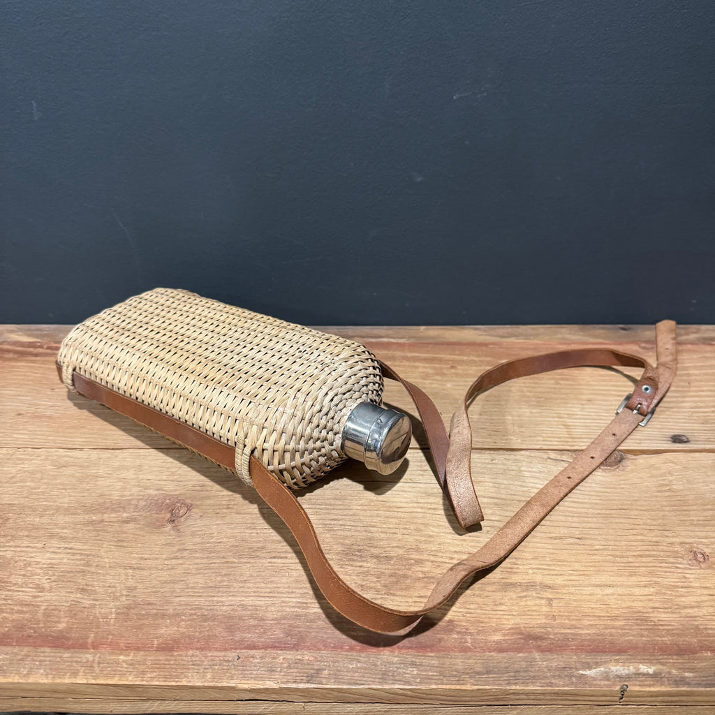 French Wicker Water Flask