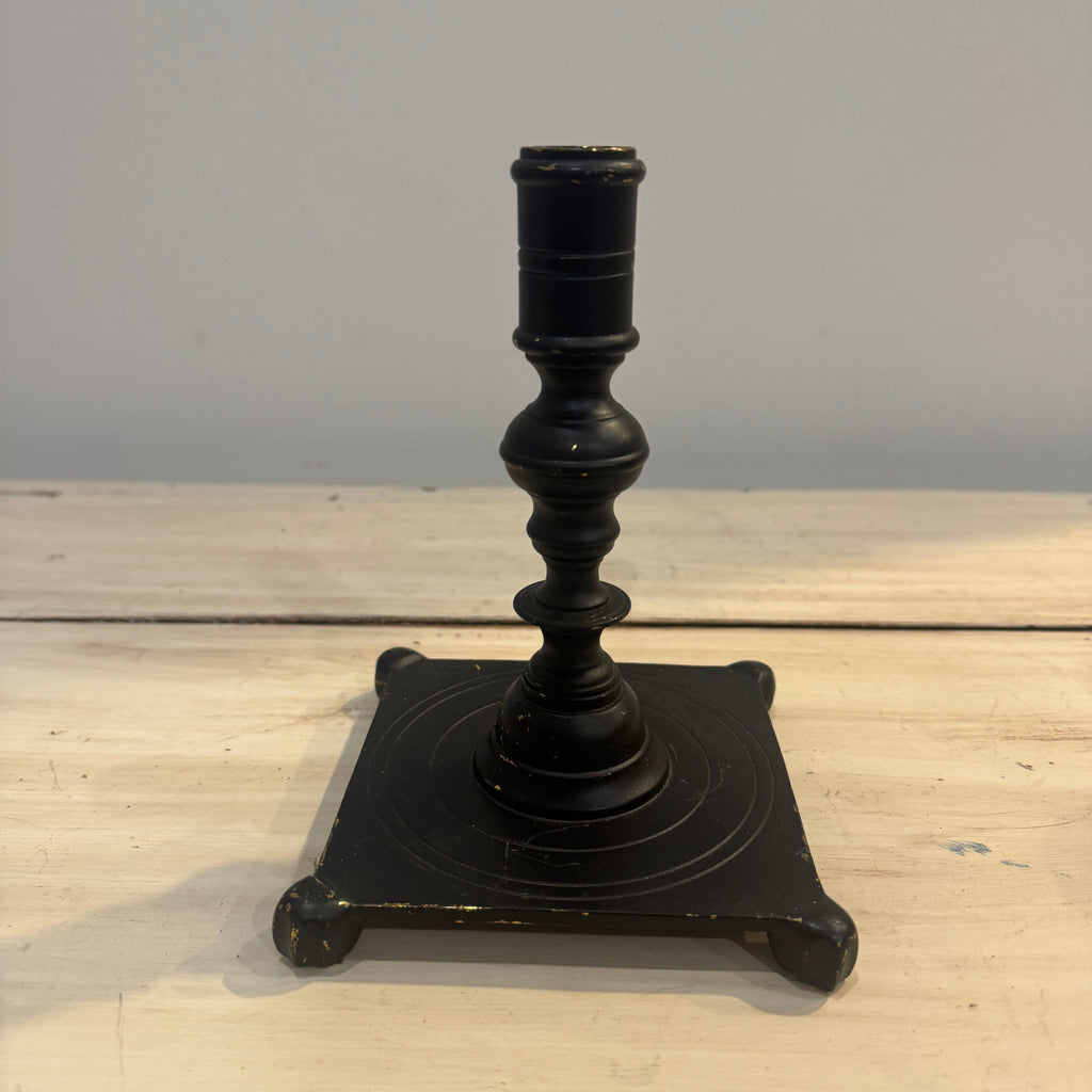 Antique Square Brass Brass Candlestick