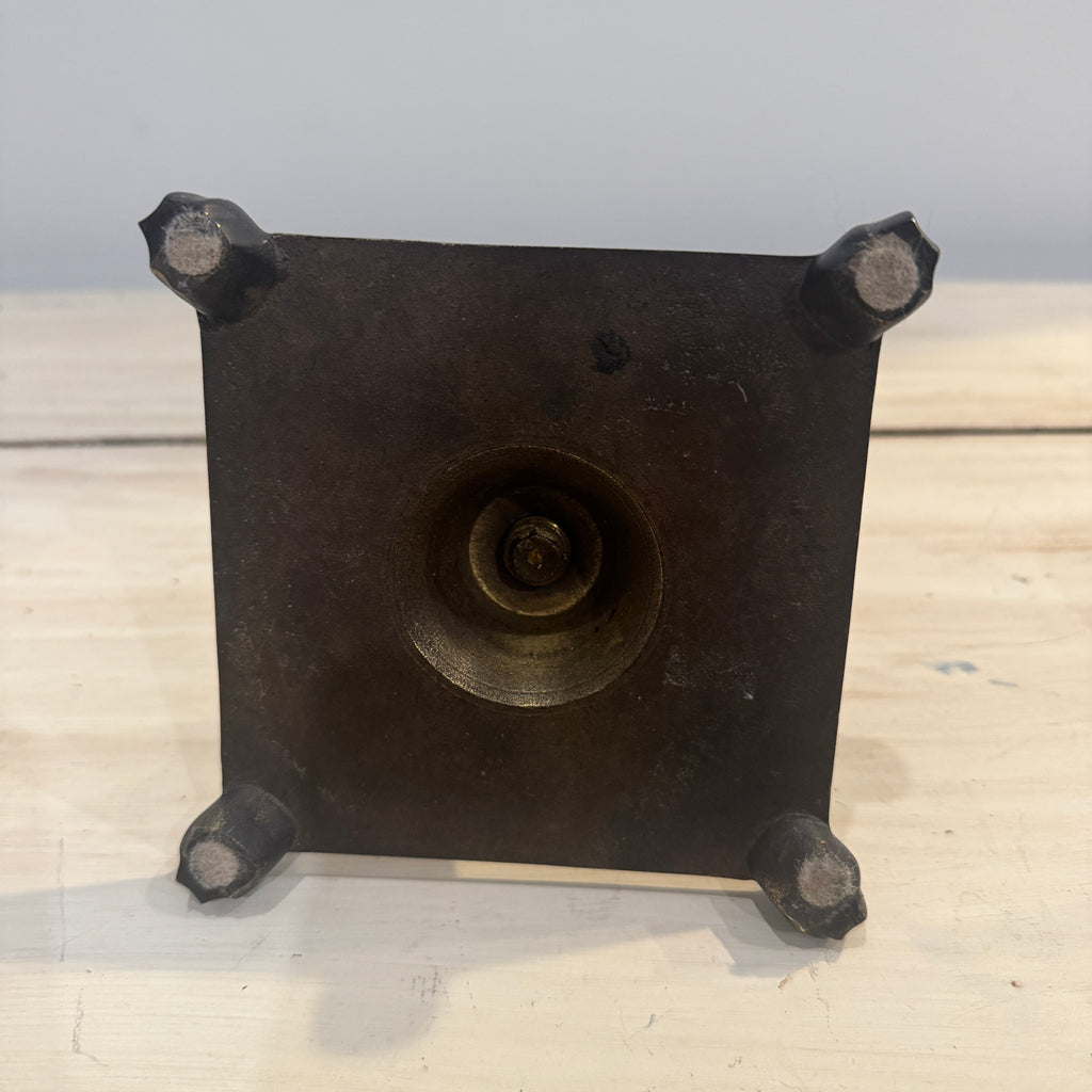 Antique Square Brass Brass Candlestick