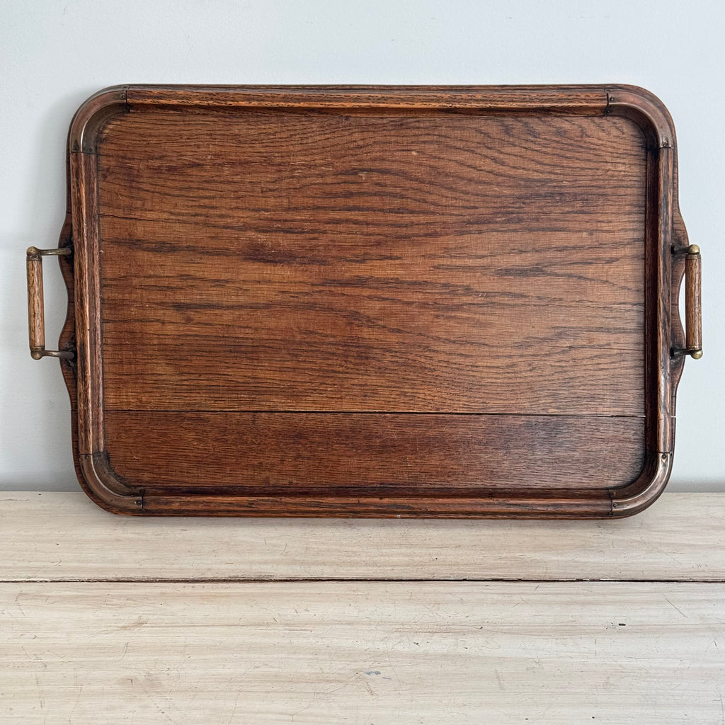 Antique English Oak Serving Tray