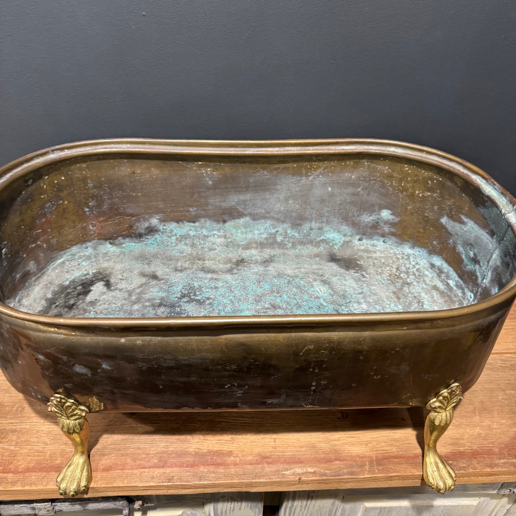 Antique French Brass Jardiniere