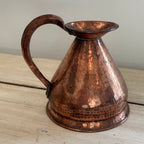 Victorian Hammered Copper Quart Haystack Jug