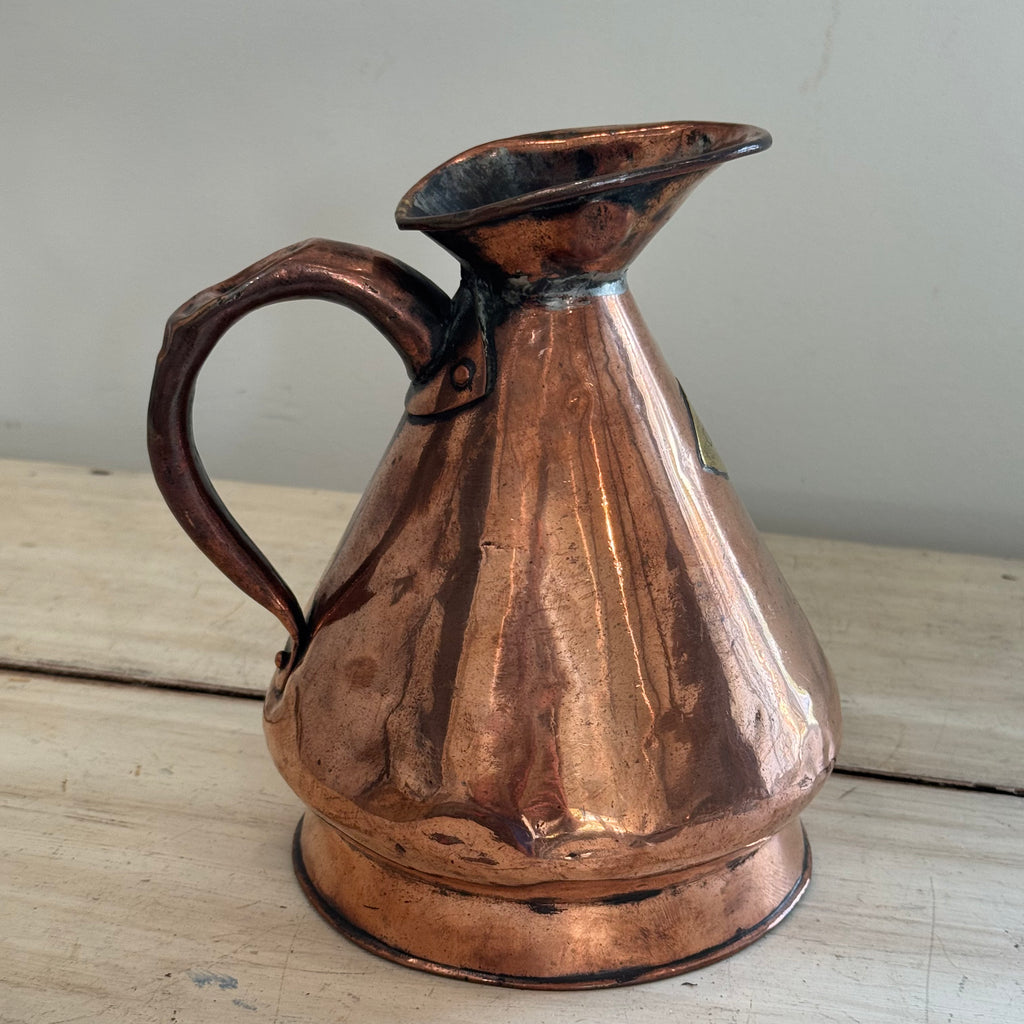 English Copper Quart Haystack Jug