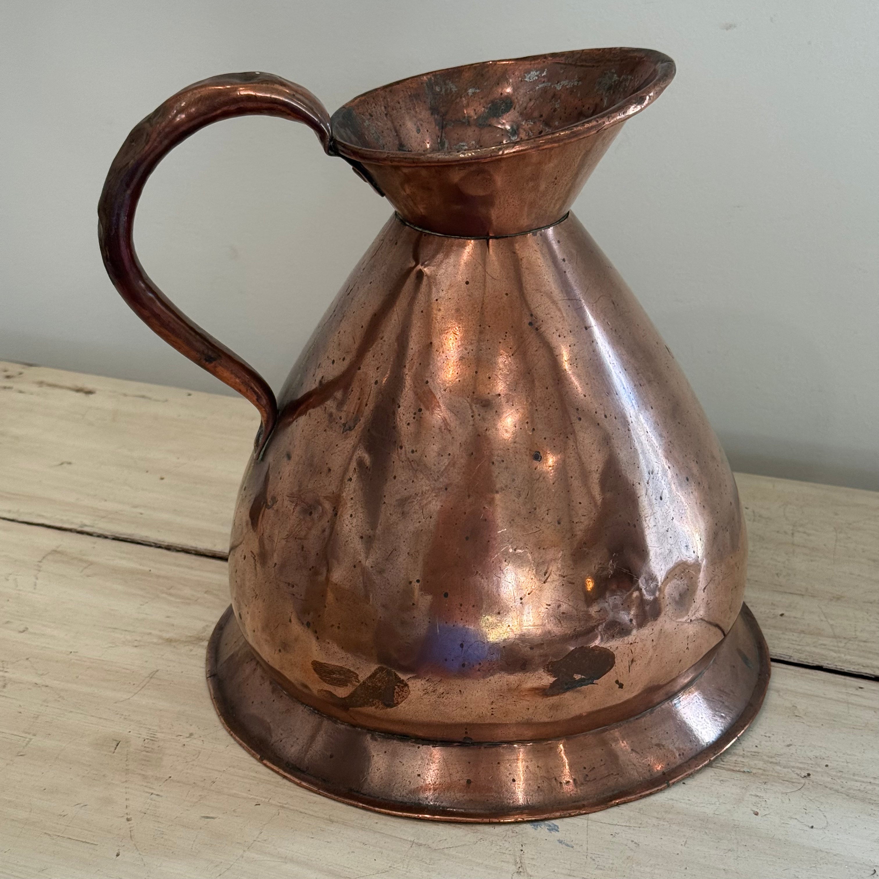 English Copper 1 Gallon Haystack Measure