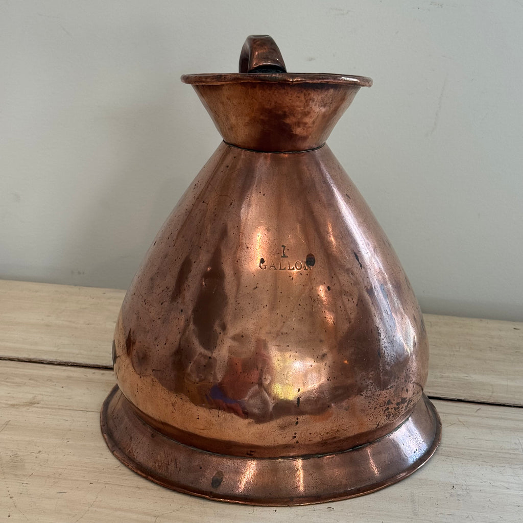 English Copper 1 Gallon Haystack Measure
