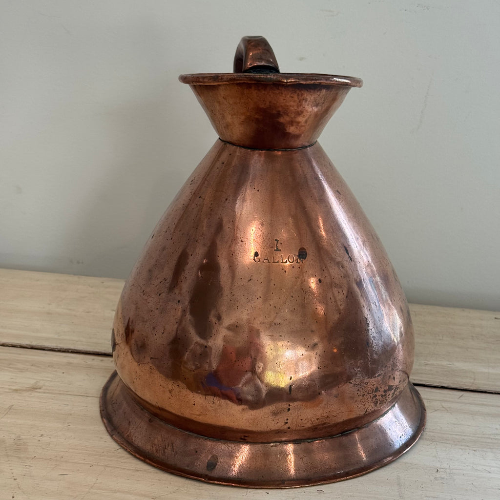 English Copper 1 Gallon Haystack Measure