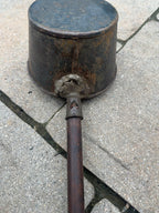 Antique Primitive Tinned Iron Long-Handled Hearth Dipper