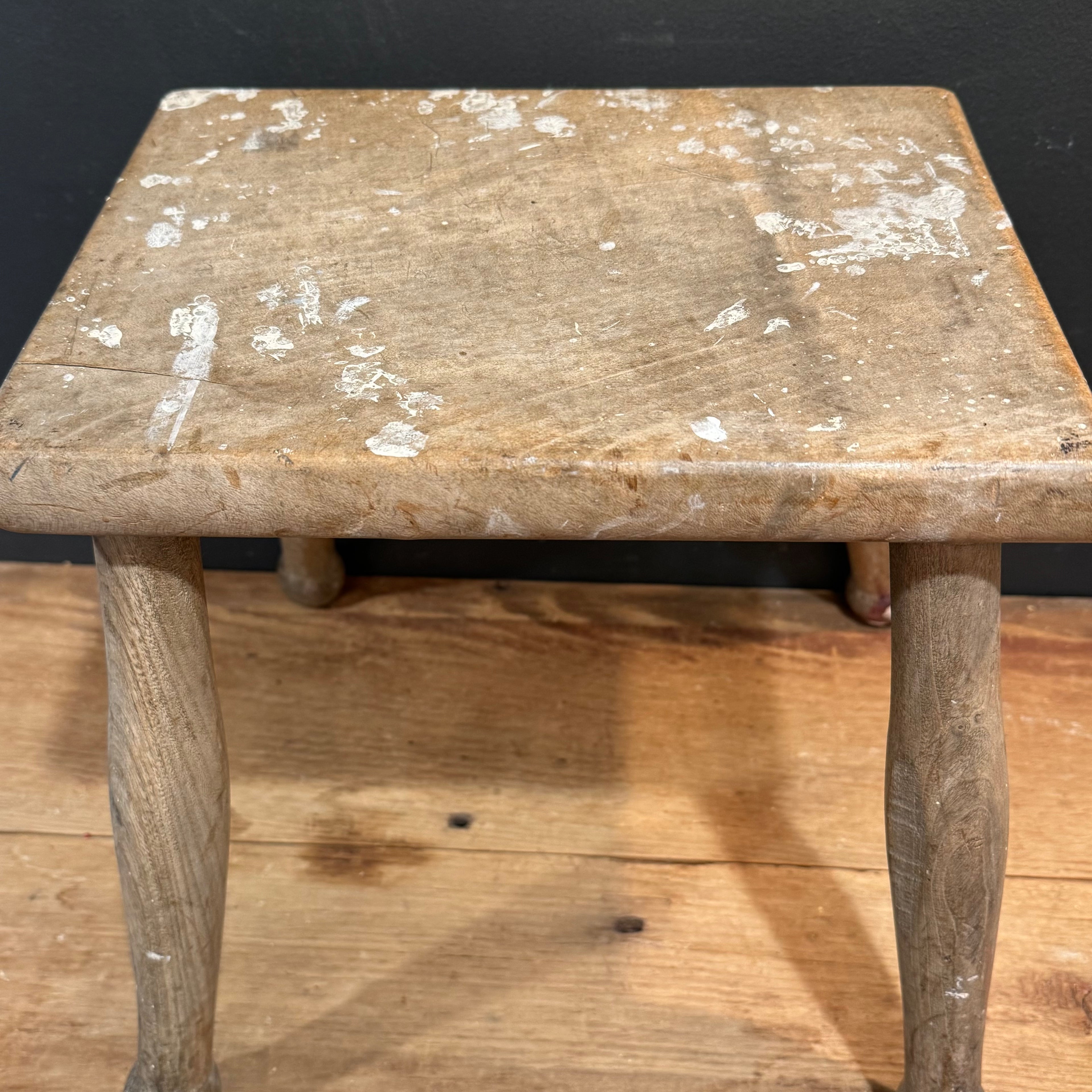 Antique English Elm Milking Stool | 19th Century Country Stool