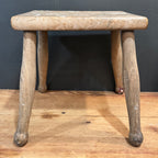 Antique English Elm Milking Stool | 19th Century Country Stool