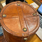Exceptional English Silk Plush Top Hat with Original Leather Travel Case & Key